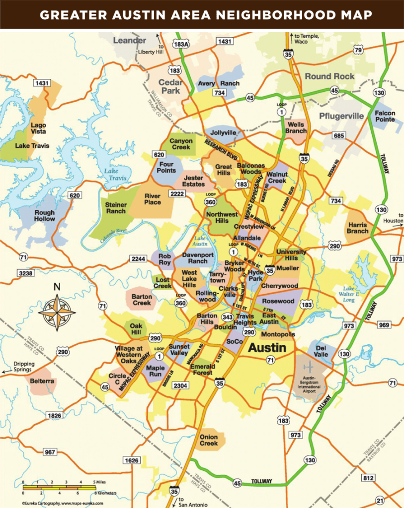 area map of austin